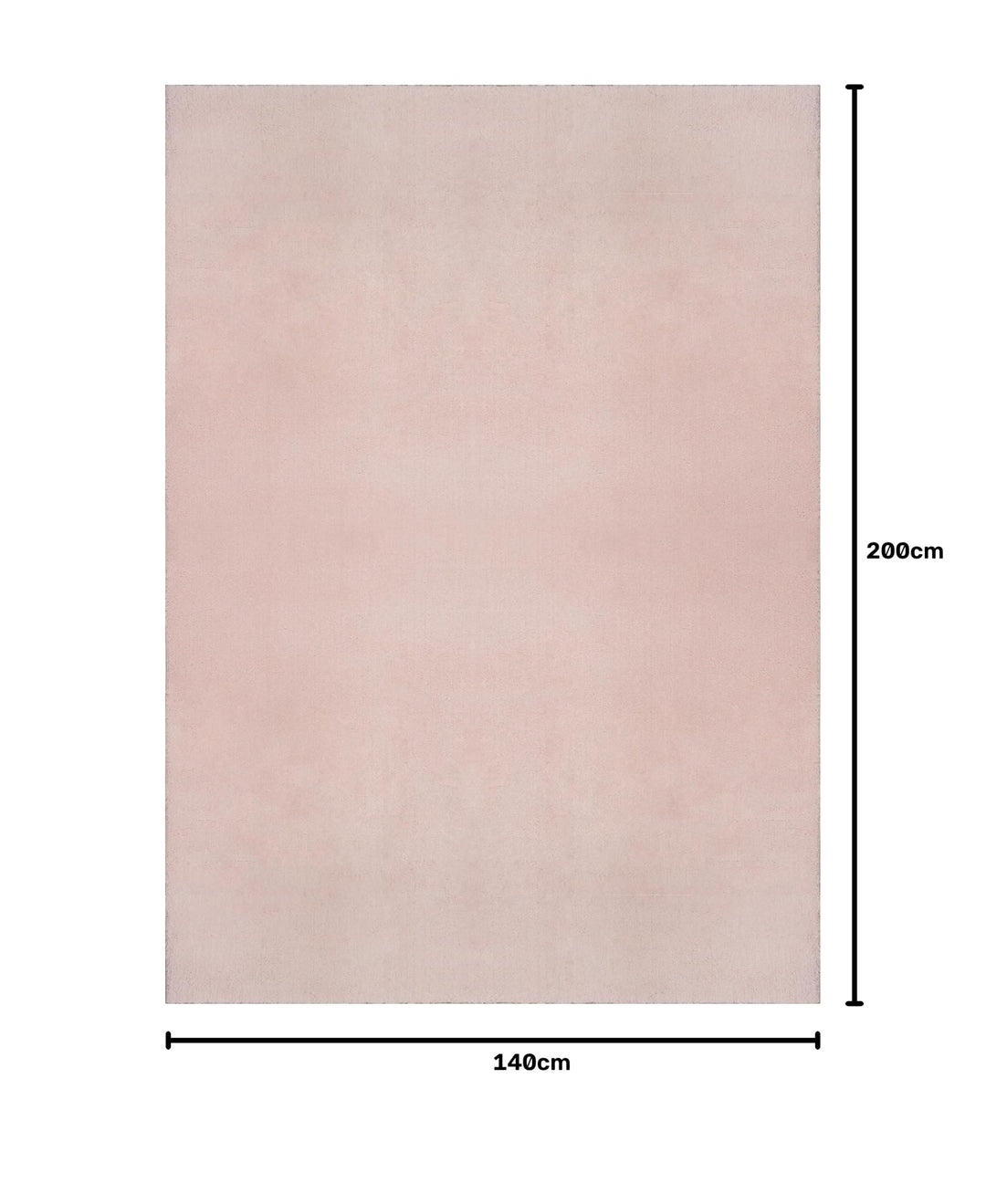 Kurzflor Teppich Felloptik Rosa waschbar 140x200 cm Wohnzimmer - Bild 2