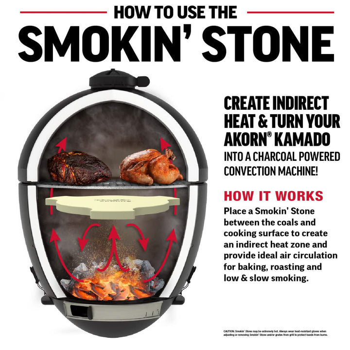 Keramik-Räucherstein Kamado Grill Deflektorplatte 38 cm Cordierit - Bild 7
