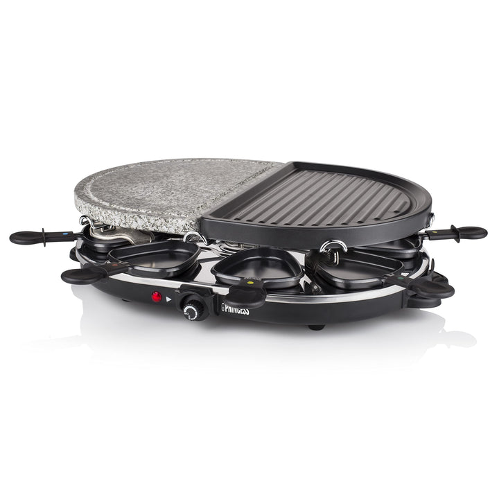 Raclette-Grill mit Steinplatte und Grillplatte für 8 Personen 1200 W - Bild 6