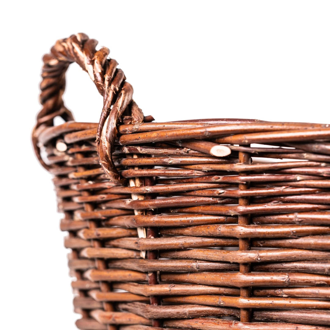 Weidenkorb handgeflochten Ø 50 cm für Kaminholz und Gemüse - Bild 5