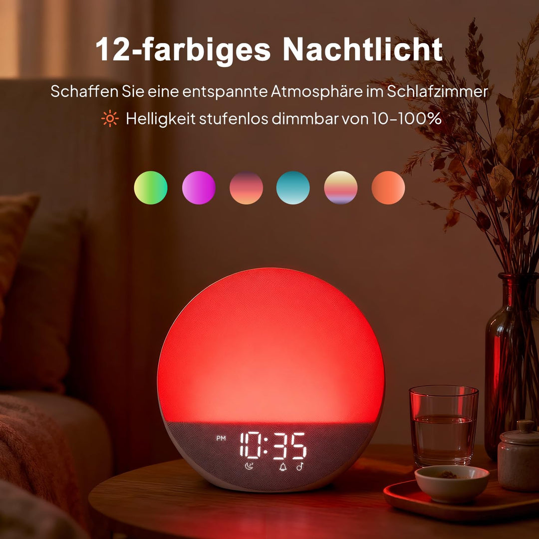 Lichtwecker mit Sonnenaufgang-Simulation Bluetooth 5W RGB 18cm - Bild 6