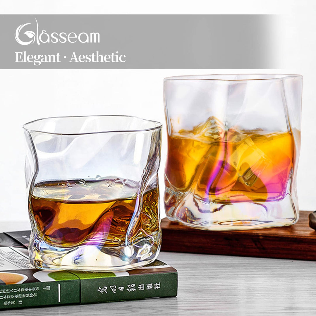 Whisky Tumbler Gläser 6er-Set mit Rillenstruktur für Bar &amp; Zuhause - Bild 2