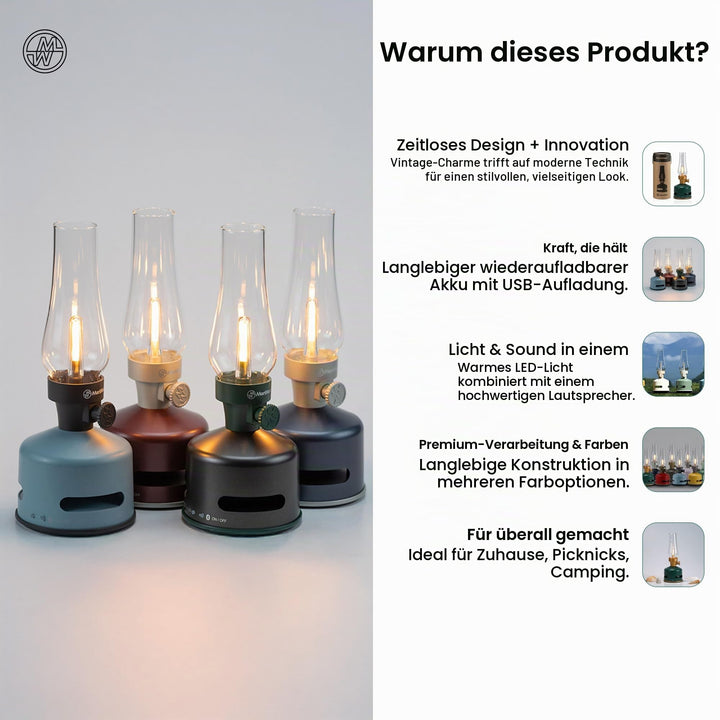 LED-Leuchte mit Bluetooth-Lautsprecher Corn-Gold Outdoor dimmbar - Bild 4