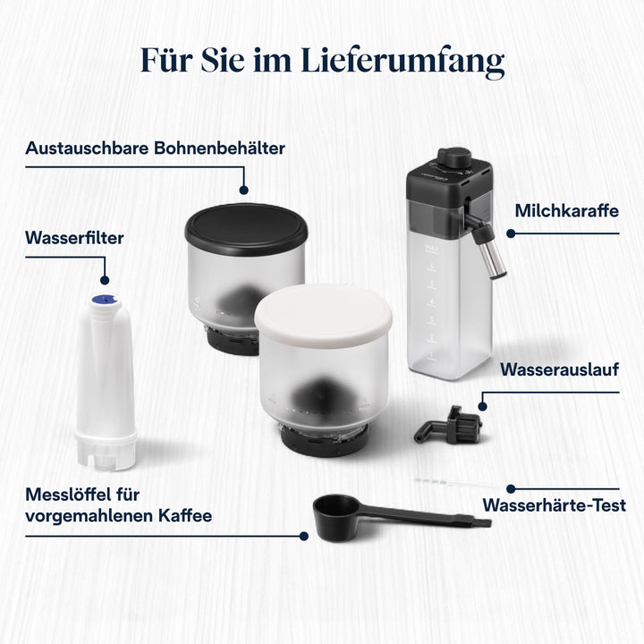 Kaffeevollautomat 16 Spezialitäten Touch-Display Weiss mit Milchschaum - Bild 10