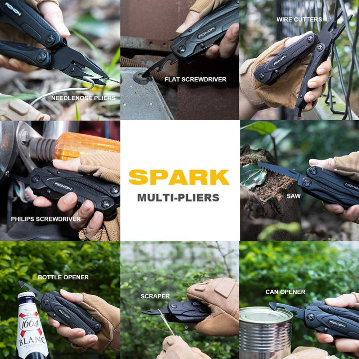 Multitool 14-in-1 Outdoor mit Zange, Säge, Messer und Feuerstein - Bild 4