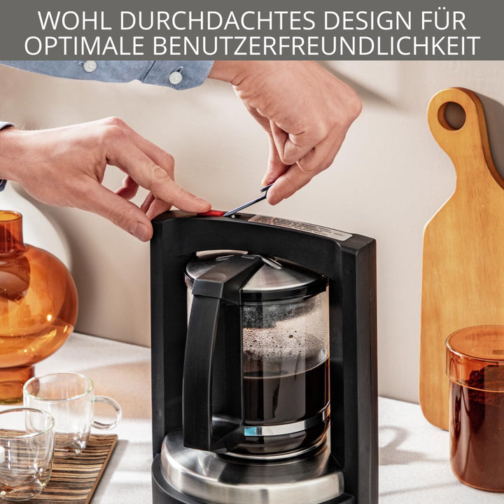 Filterkaffeemaschine Druckbrühsystem 1L Permanentfilter 8-12 Tassen - Bild 4