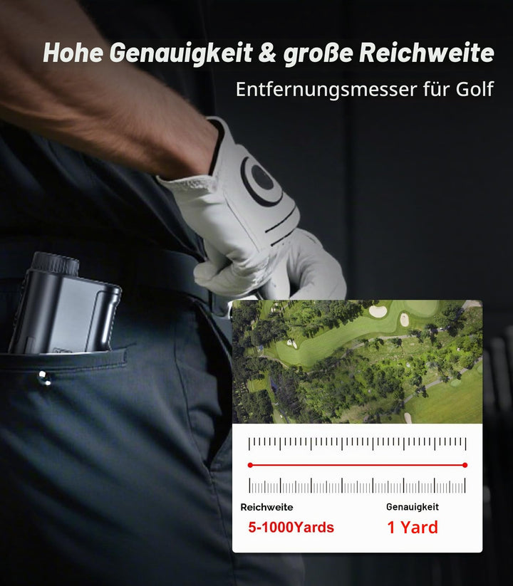 Golf Entfernungsmesser 1000 Yard Reichweite mit Neigungsausgleich - Bild 3