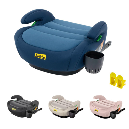 Kindersitzerhöhung mit ISOFIX 15–36 kg Blau waschbar mit Becherhalter