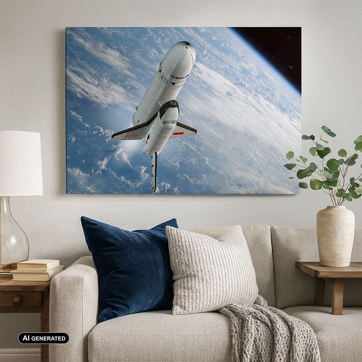 Leinwandbild Weltraum Flugzeuge 70x50 cm aufhängefertig - Bild 3