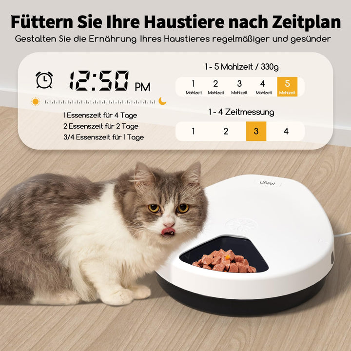 Nassfutter-Automat mit Kühlung 5 Fächer für Katzen und Hunde - Bild 3