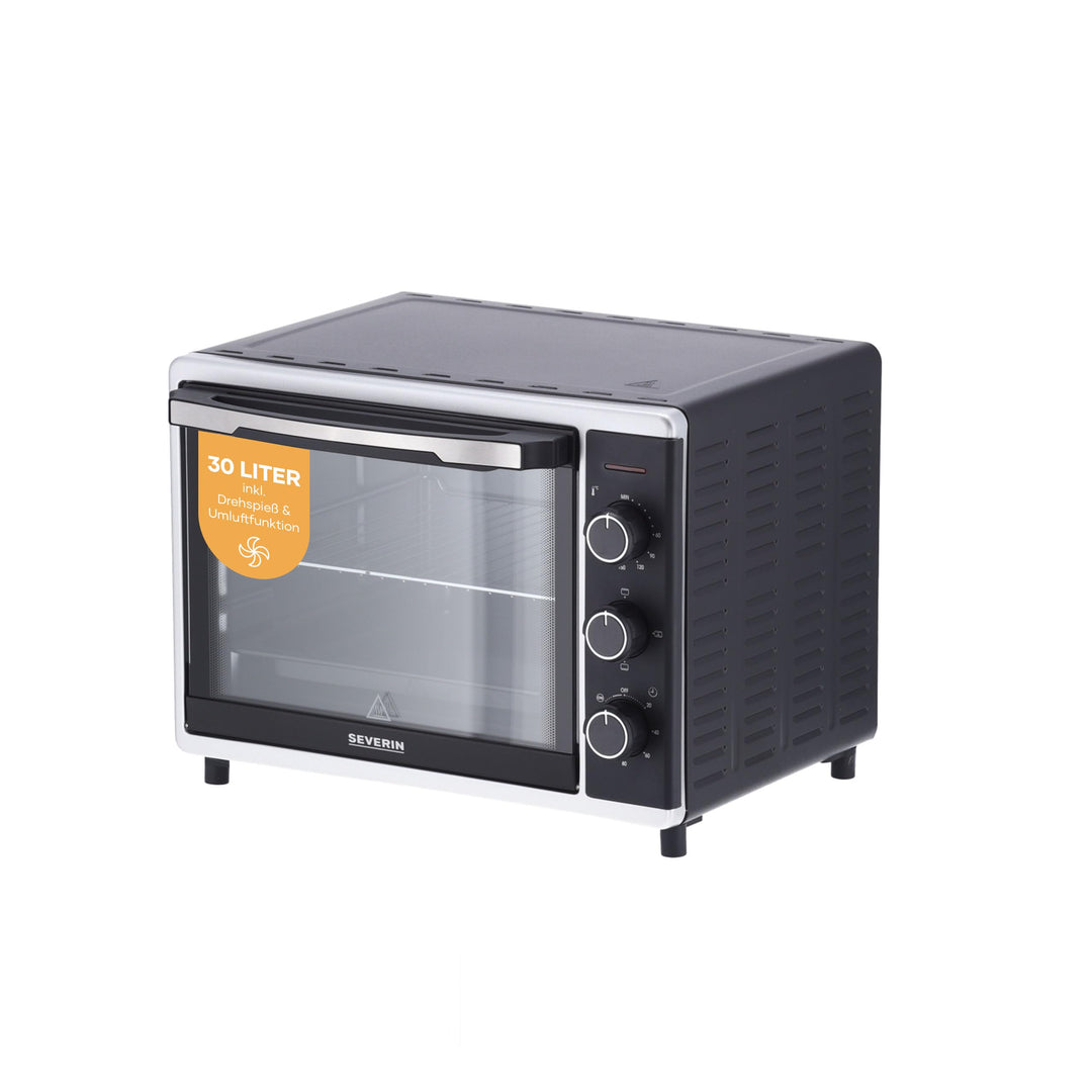 Mini-Backofen mit Umluft 30 L, 1600 W, Grill und Timer