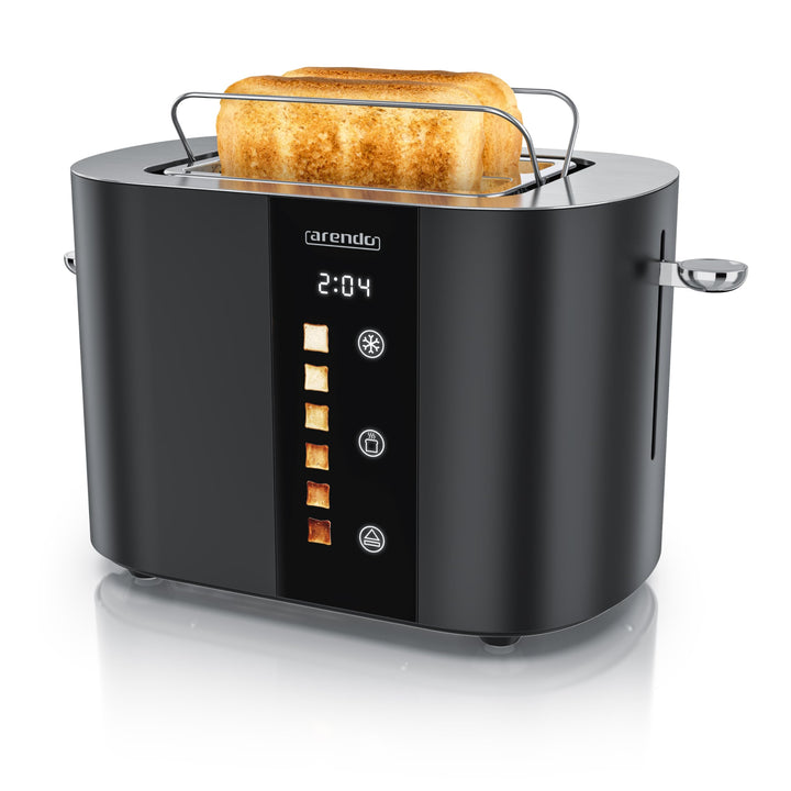 Toaster 2 Scheiben Edelstahl Touchscreen 6 Bräunungsgrade 800W