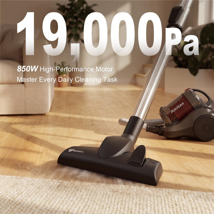 Beutellosem Staubsauger 800W mit 2-in-1-Bürstenkopf für Hartboden und Teppich - Bild 2