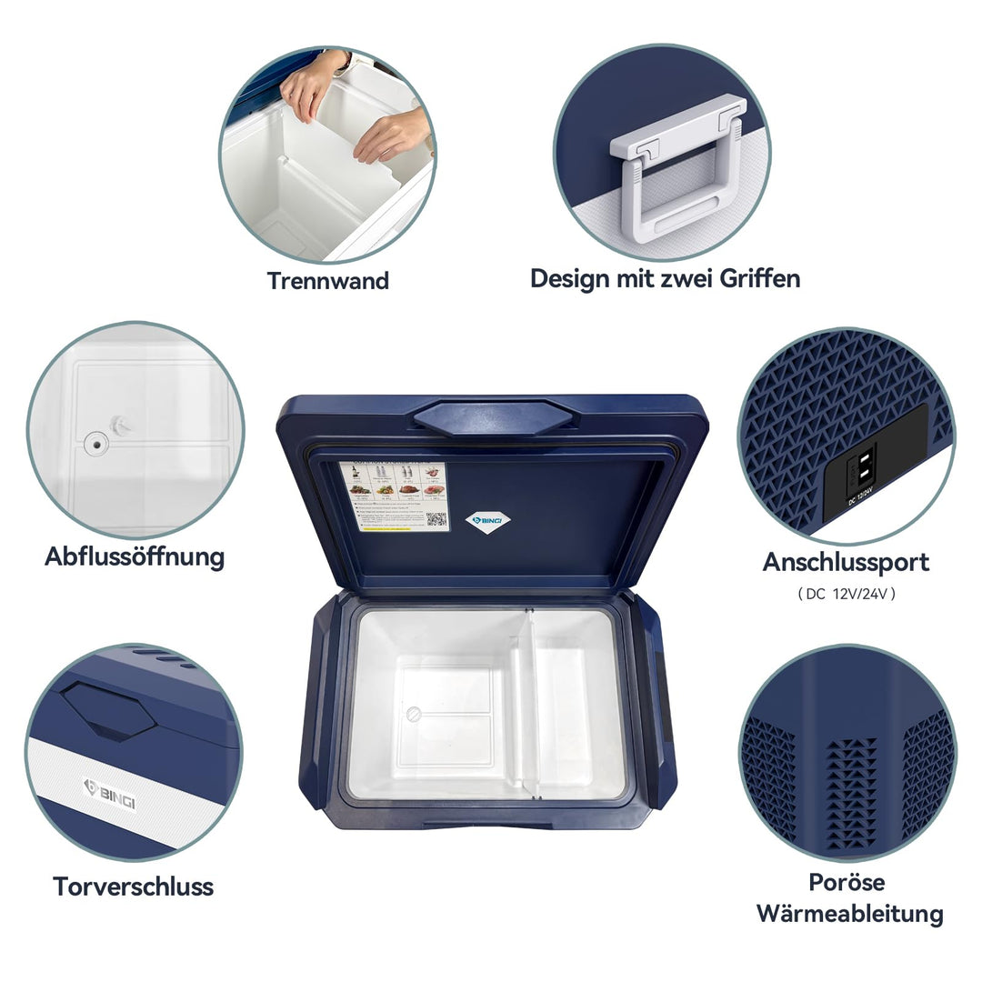 Kompressor-Kühlbox 30 L 12V/24V/230V mit Gefrierzone -18°C bis +15°C - Bild 4