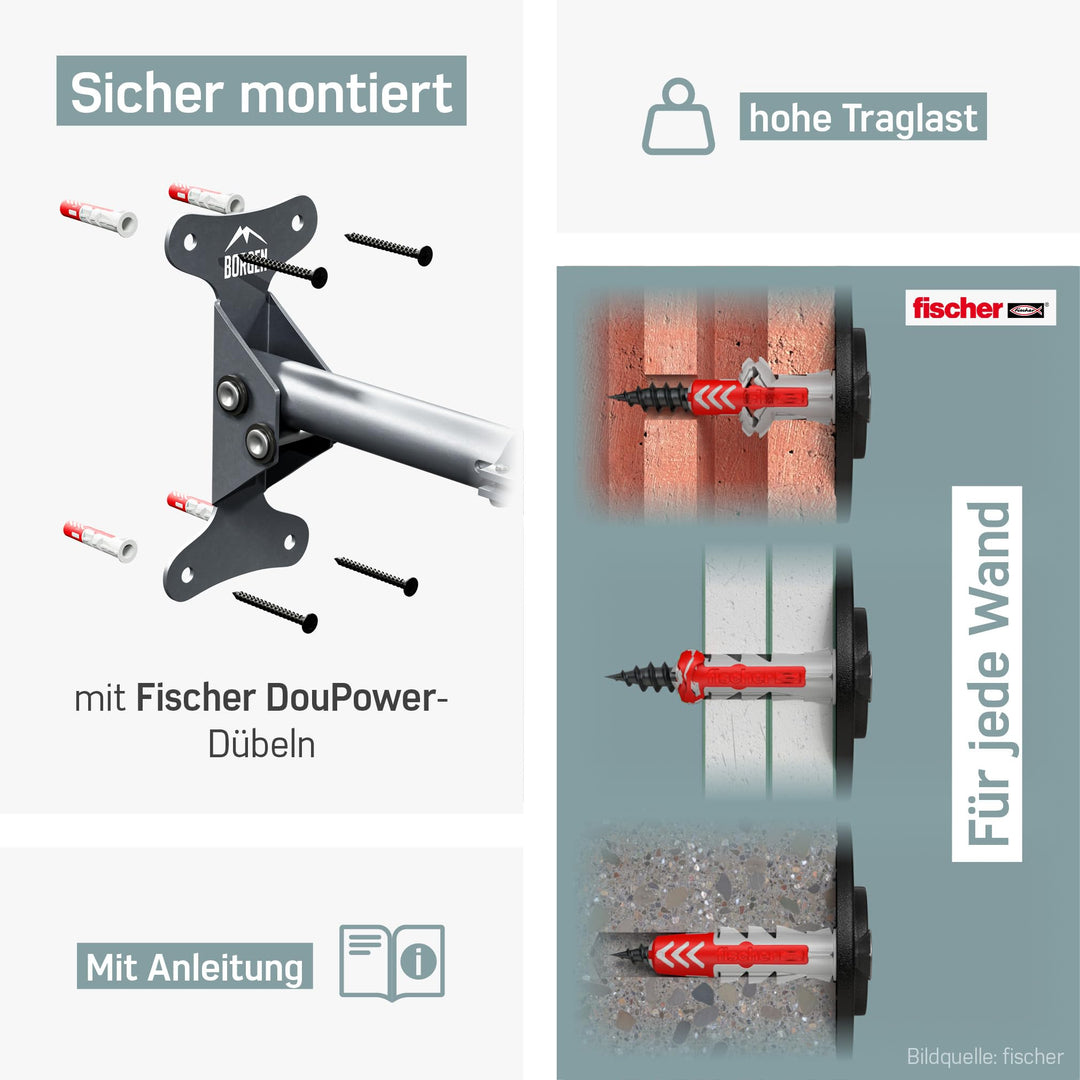 Fahrrad Wandhalterung klappbar Metall bis 20 kg alle Radtypen - Bild 6