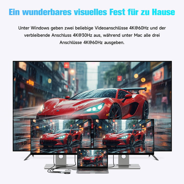 USB-C Hub 12-in-1 mit 2x HDMI 4K Triple Display Dockingstation - Bild 3