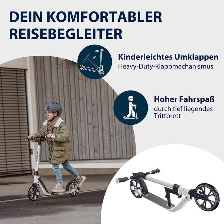 Tretroller Aluminium 205mm Räder klappbar bis 100 kg für Erwachsene - Bild 4