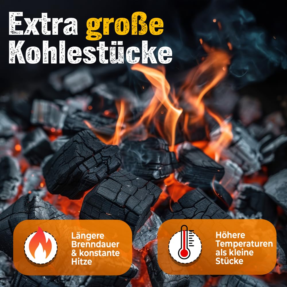 Buchenholzkohle 2x 9 kg für Grill und Smoker, Steakhouse-Qualität - Bild 3