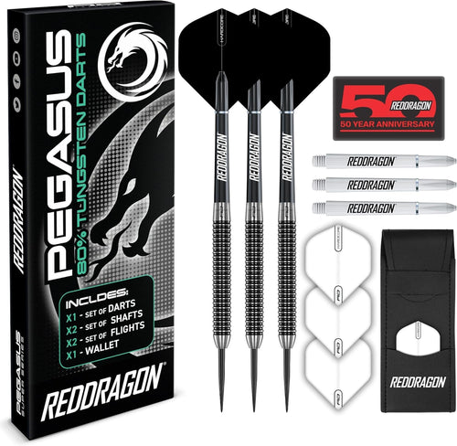 Steeldarts 80% Tungsten 23g mit Flights, Schäften & Etui