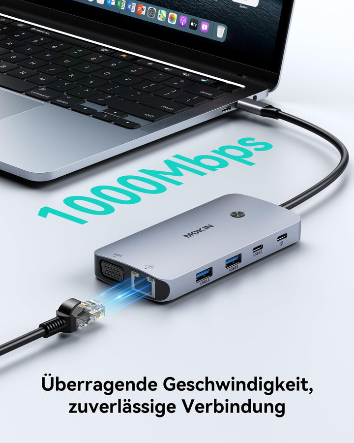 USB-C Docking Station 9-in-1 Triple Display für 2-4 Monitore - Bild 7