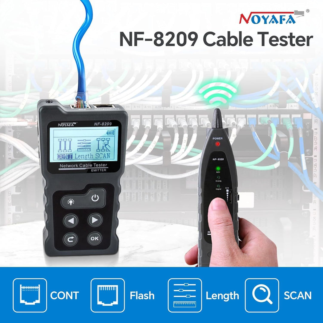 Netzwerkkabel-Tester mit PoE-Prüfung LAN CAT5 CAT6 Längentest bis 200m - Bild 6
