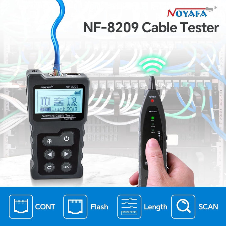 Netzwerkkabel-Tester mit PoE-Prüfung LAN CAT5 CAT6 Längentest bis 200m - Bild 6