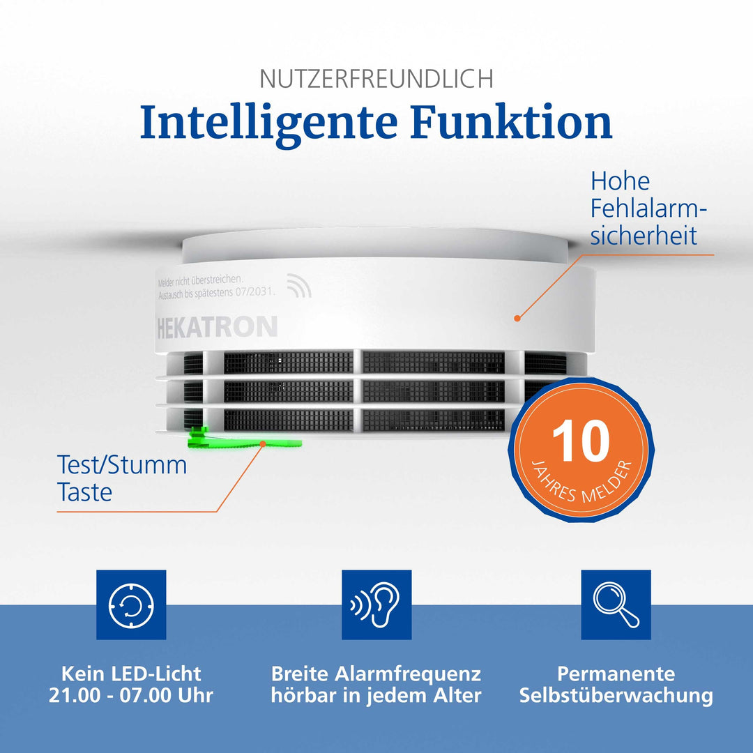 Rauchmelder vernetzt mit Funkmodul 10 Jahre Batterie App-Steuerung - Bild 5