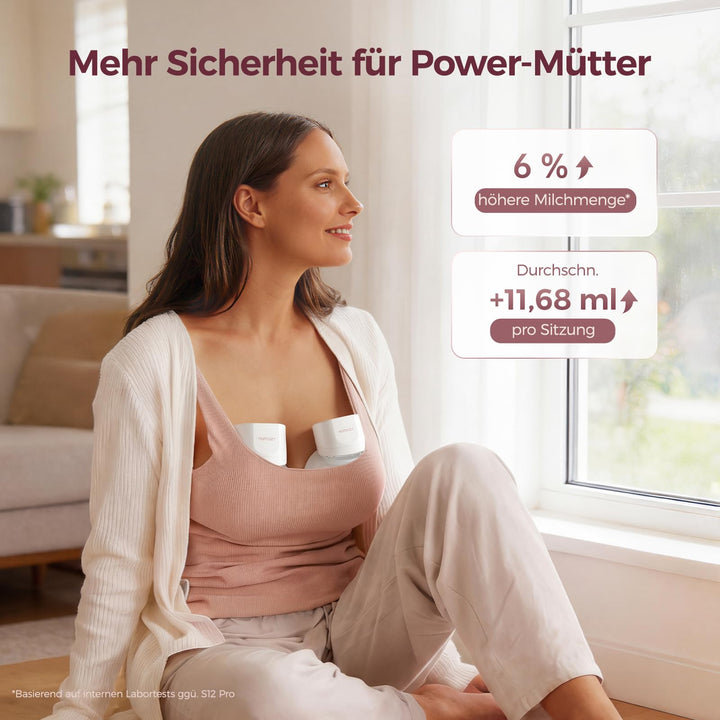 Elektrische Milchpumpe tragbar 2er-Set mit DoubleFit Haube BPA-frei - Bild 2