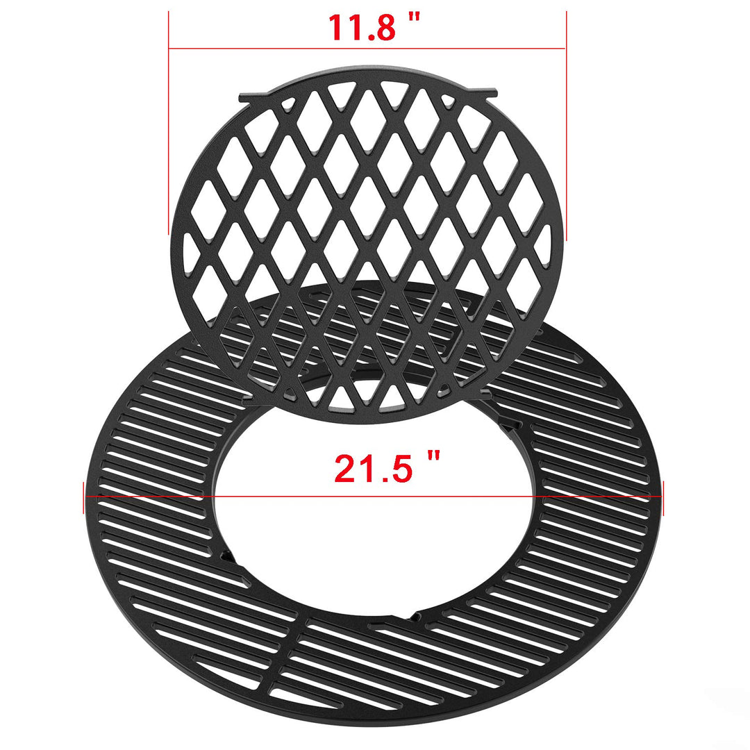 Gusseisen Grillrost-Set für 57cm Kugelgrill 2-teilig emailliert - Bild 2