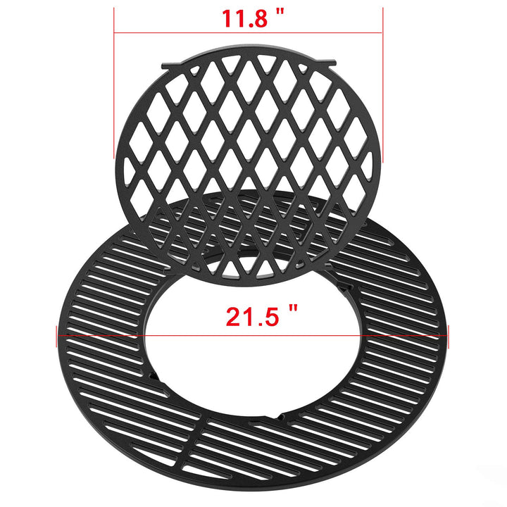 Gusseisen Grillrost-Set für 57cm Kugelgrill 2-teilig emailliert - Bild 2