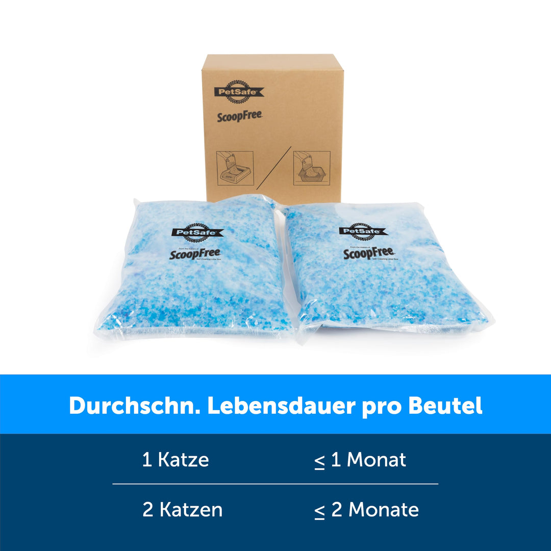 Kristall-Katzenstreu Blau 2x2 kg, 99% staubfrei, Geruchskontrolle - Bild 5