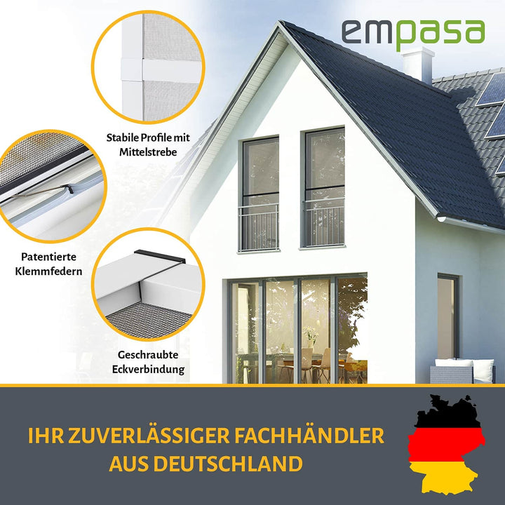 Fliegengitter bodentiefe Fenster Aluminium 130x220 cm ohne Bohren - Bild 3