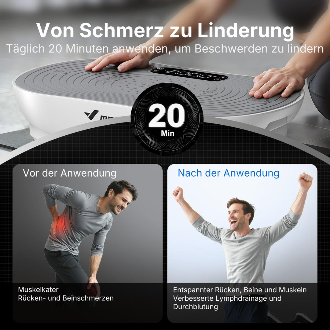 Vibrationsplatte mit LED-Touchscreen 99 Stufen Bluetooth Heimtraining - Bild 5
