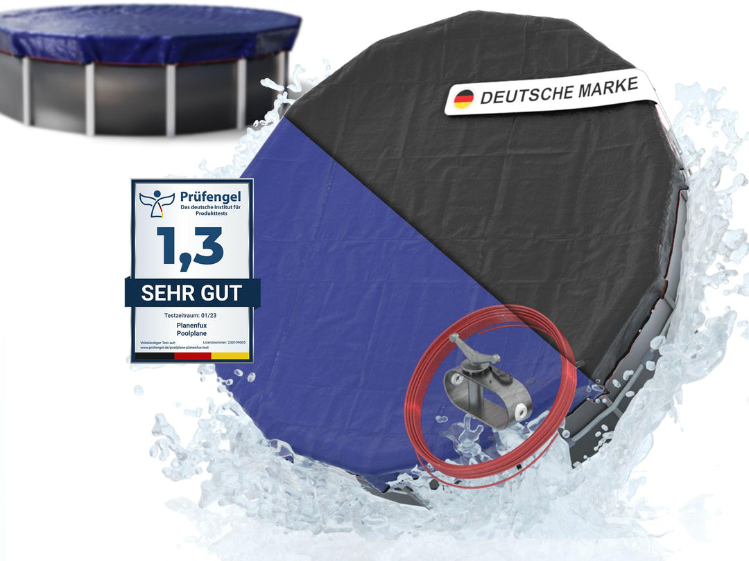 Poolabdeckung rund 500 cm UV-beständig 2-in-1 Solar/Kühl
