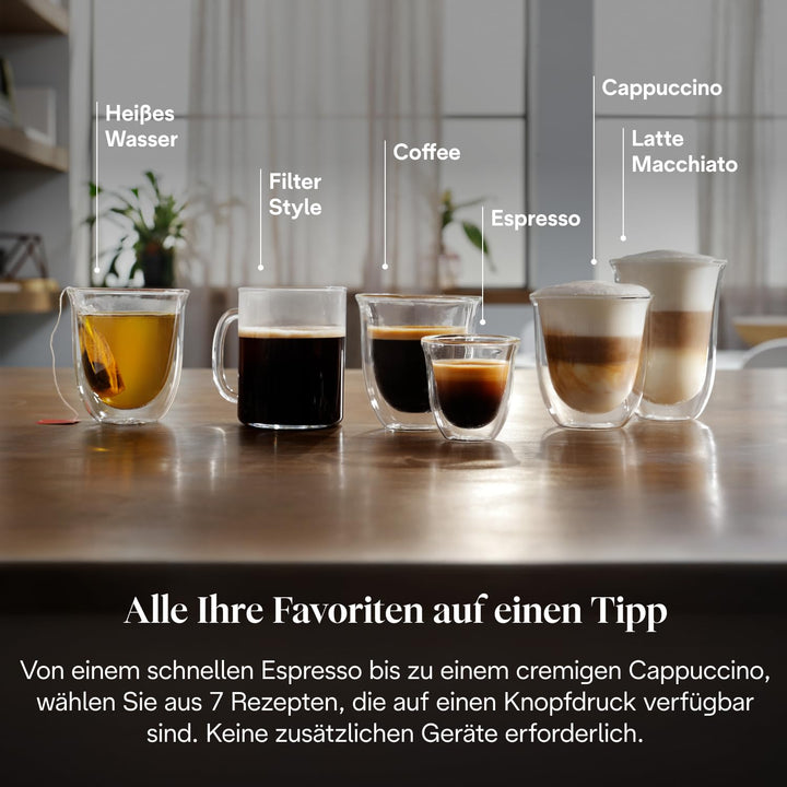 Kaffeevollautomat 7 Getränke mit LatteCrema Milchsystem Silber-Schwarz - Bild 4