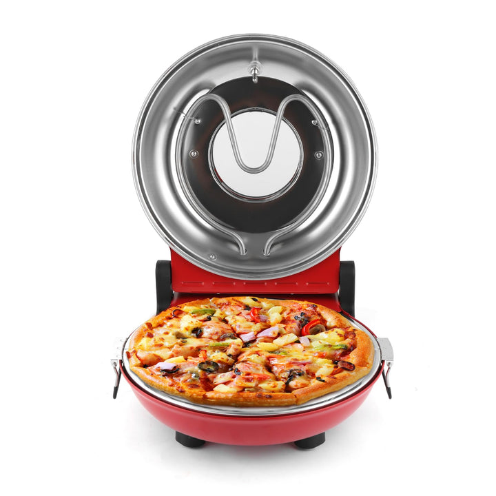 Elektrischer Pizzaofen 1200W bis 420°C mit Pizzastein 31cm - Bild 4