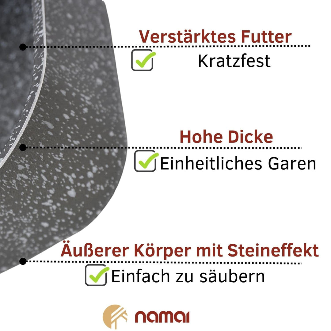 Auflaufform Set 3-teilig Aluminium Antihaft für Lasagne &amp; Aufläufe - Bild 5