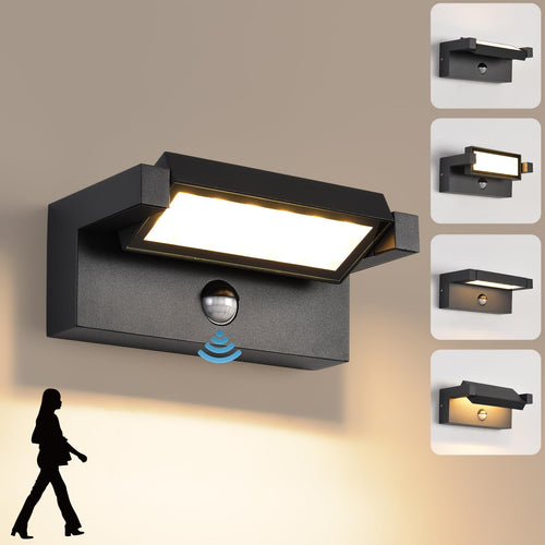 Wandleuchte Aussen mit Bewegungsmelder 22W IP65 schwenkbar 350°