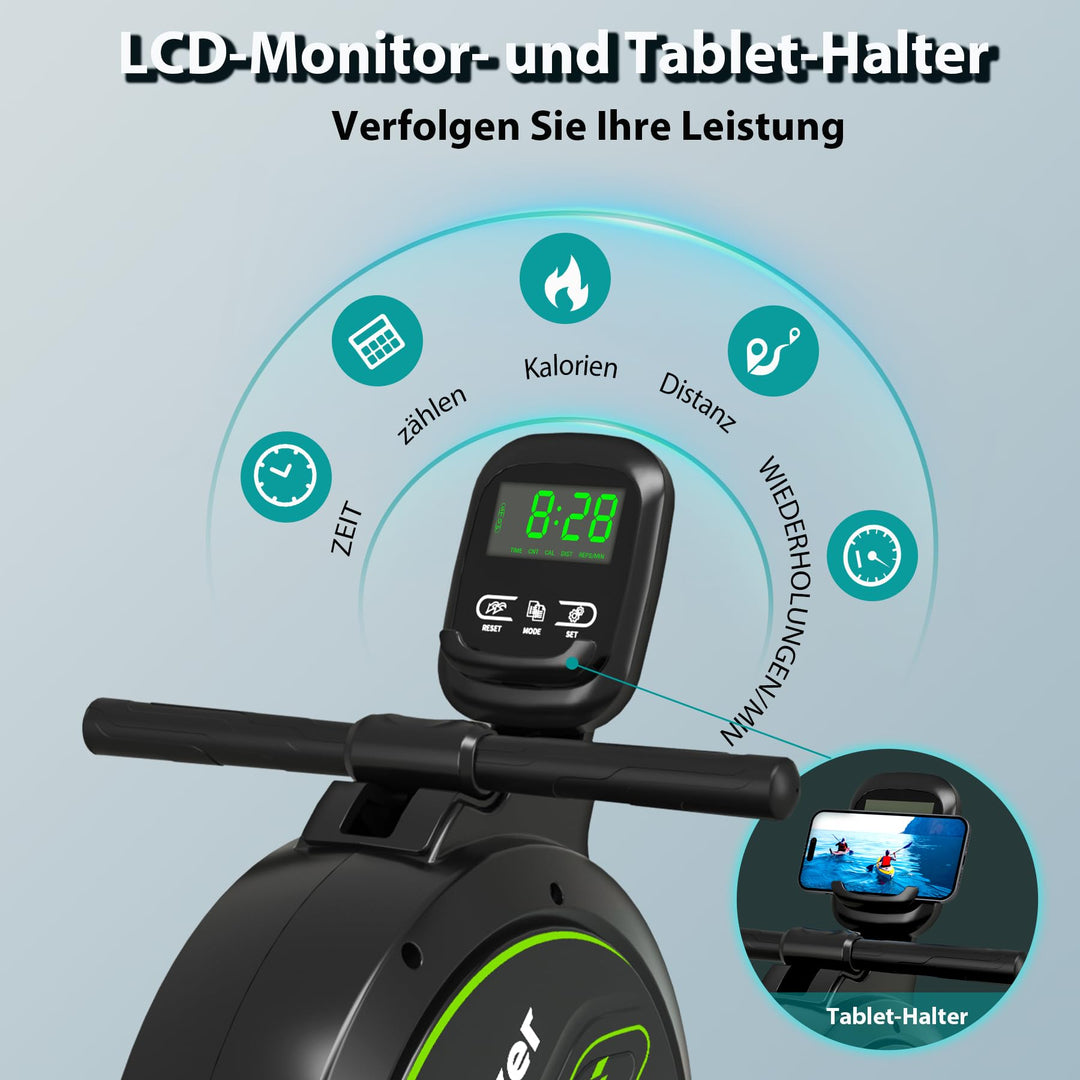 Rudergerät Magnetwiderstand 16 Stufen leise unter 30dB Heimtraining - Bild 3