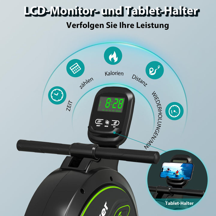 Rudergerät Magnetwiderstand 16 Stufen leise unter 30dB Heimtraining - Bild 3