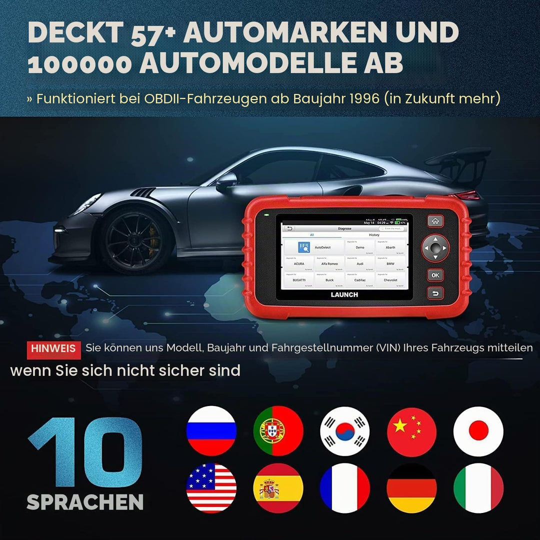 OBD2 Diagnosegerät 4-Systeme 7 Reset-Funktionen 5-Zoll-Touchscreen - Bild 6