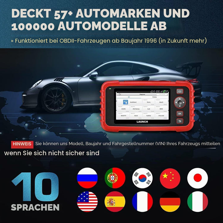 OBD2 Diagnosegerät 4-Systeme 7 Reset-Funktionen 5-Zoll-Touchscreen - Bild 6