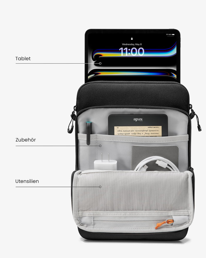Tablet Tasche 11 Zoll 360°-Schutz wasserabweisend mit Schultergurt - Bild 3