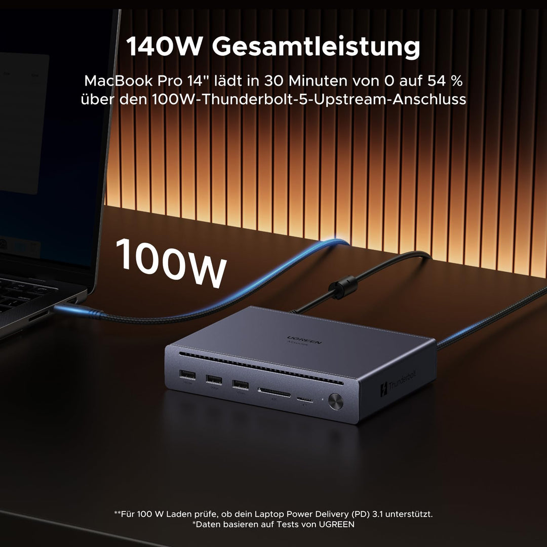 Thunderbolt 5 Dockingstation 10-in-1 Dual 6K 140W fuer Laptop - Bild 4