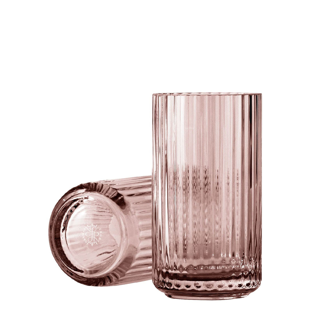 Glasvase mundgeblasen 15,5 cm Burgundrot zeitloses Design