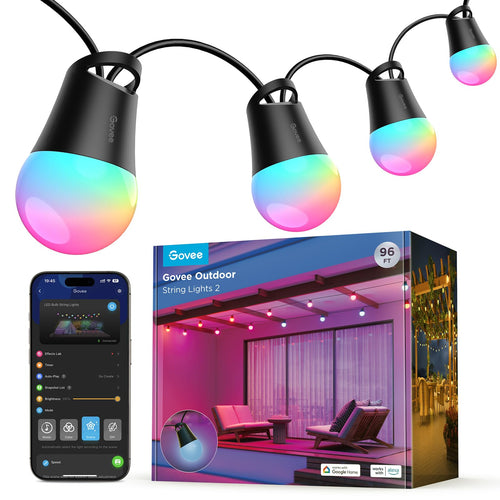 LED Lichterkette Aussen 30m RGBICW Dimmbar App-Steuerung IP65