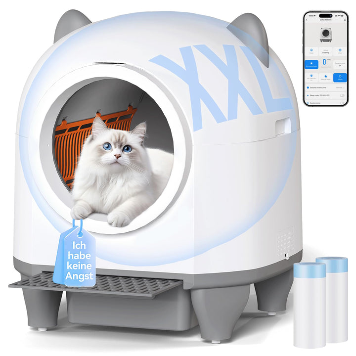 Automatisches Katzenklo 90L mit App-Steuerung und Sicherheitssensoren