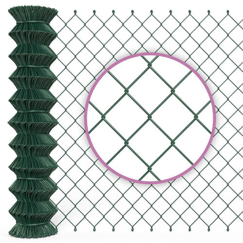 Maschendrahtzaun Grün Stahl 100 cm x 15 m Maschenweite 60x60 mm