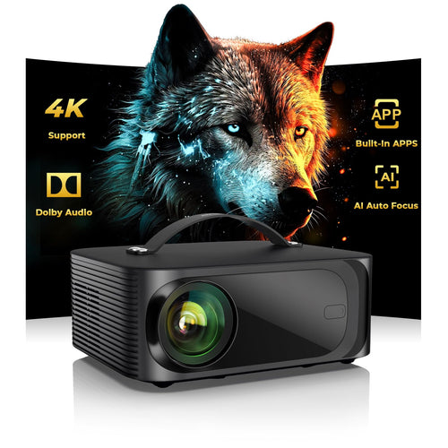 4K Beamer 1800 ANSI HDR10 Smart Projektor mit Netflix WiFi 6