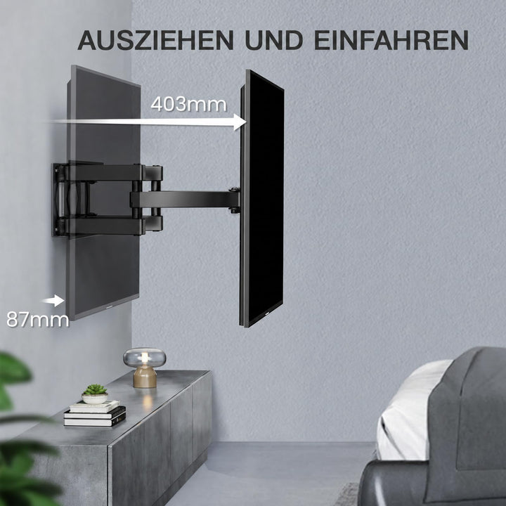 TV Wandhalterung schwenkbar neigbar 26-70 Zoll bis 45 kg Stahl - Bild 6